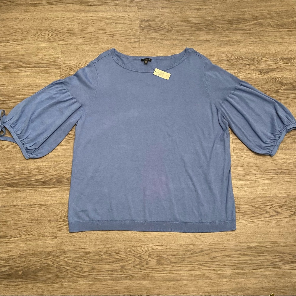 Talbots Knit Blue Top Size 2X